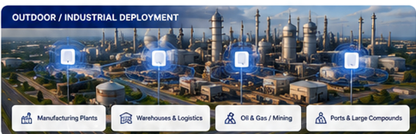 Industry applications for BLE people tracking